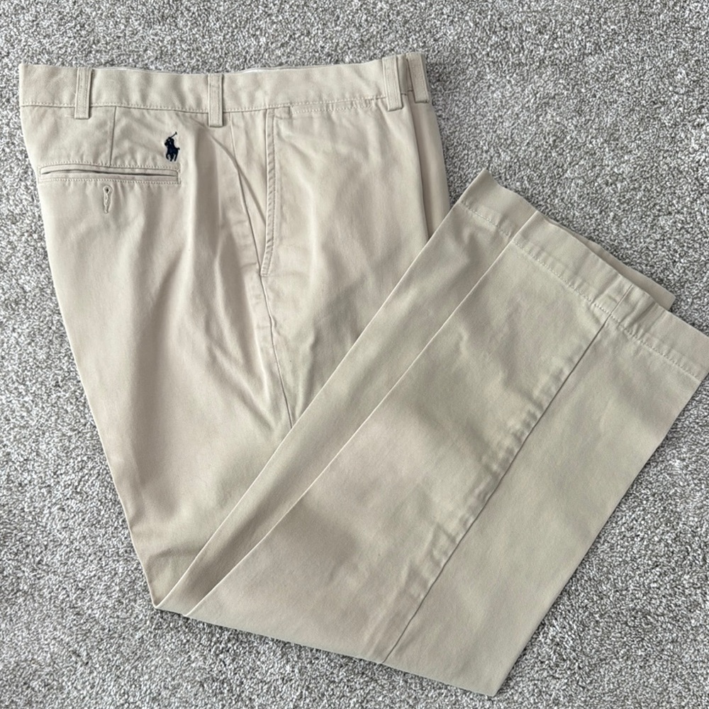Ralph Lauren Tan Chino Pants with Classic Design